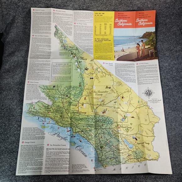 VTG Hollywood Movie Star Homes Sightseeing Map All Year Club California CA 1957 - Picture 6 of 16